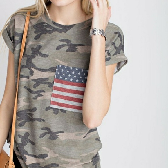 Camouflage patriotic pocket Tee - Picture 6 of 6
